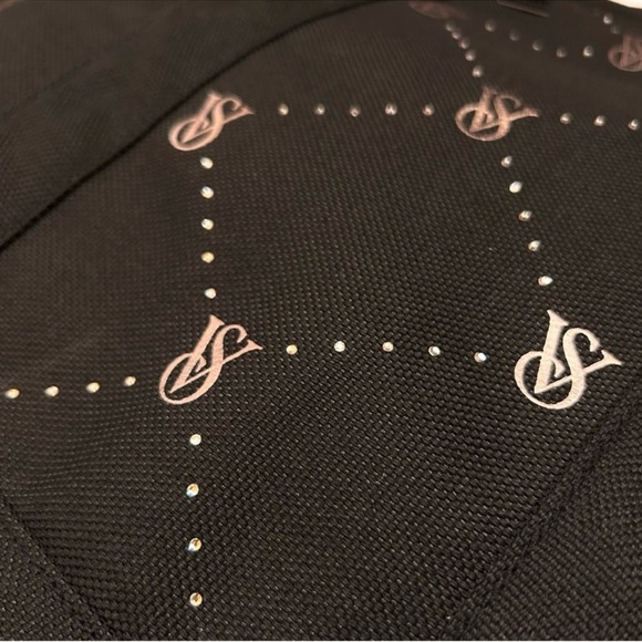 Victoria’s Secret Quilted Shine Black Diamante Bling Weekender Tote Bag - Picture 3 of 3